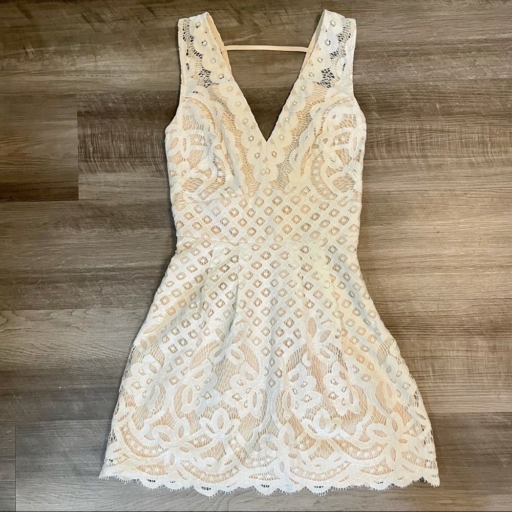 Bebe lace overlay dress